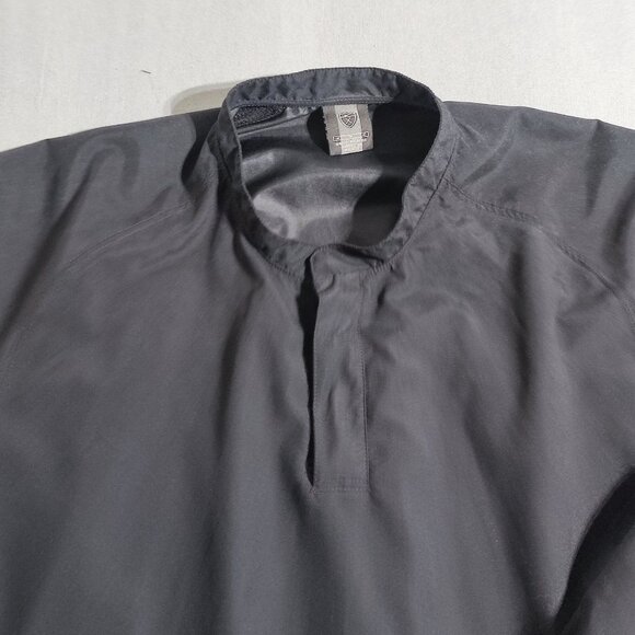 Vintage Y2K black label Nike Golf Jacket men's size M black snap button neck - Picture 2 of 13